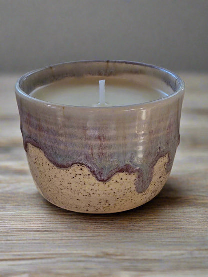 Purple Drip Ceramic Candle (Cinnamon Spice Scent)