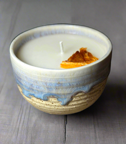 Tropical Wave Ceramic Candle (Citrus Bliss Scent)